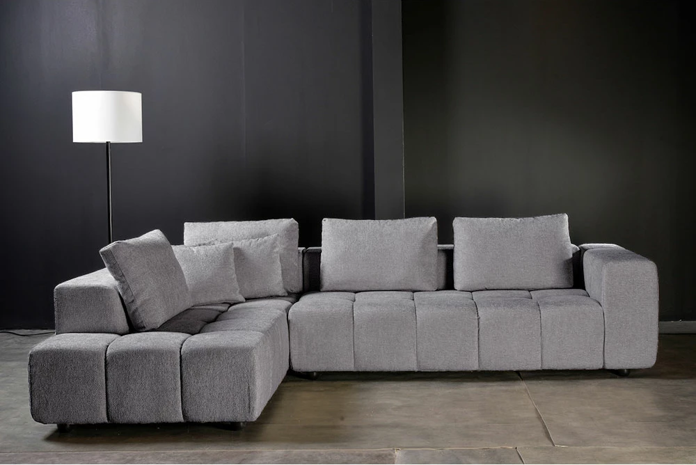 Kënd divani Tomos, kënd i majtë, ngjyrë gri LEGASY 18, 298x200x85