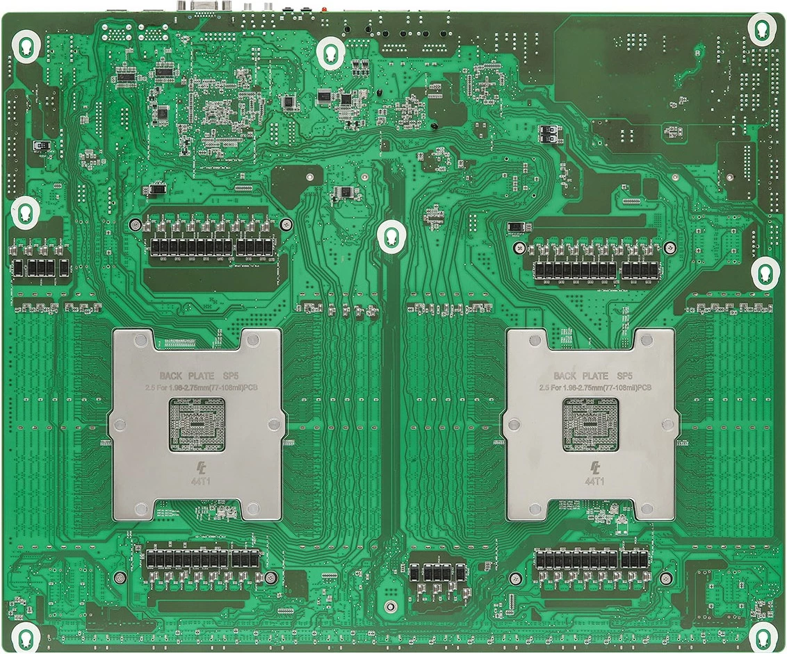 Pllakë amë ASRock GENOA2D24G-2L+, Dual Socket SP5, DDR5, për server, gjelbër/gri