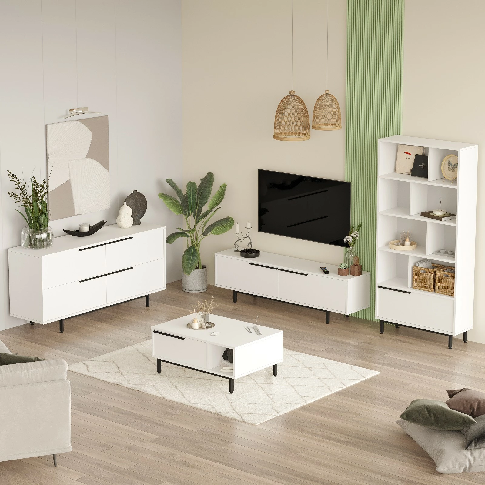 Set mobiljesh për dhomë dite Skye Decor, ON21-W