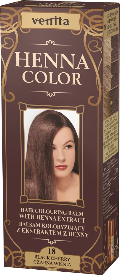 Balsam ngjyrues për flokë Venita Henna Color 18 Black Cherry për femra 75ml
