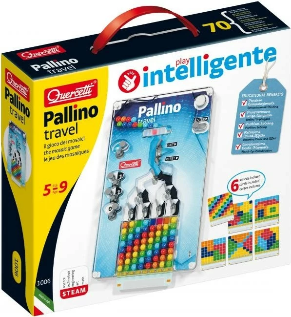 Mozaikë Quercetti Pallino Coding Travel Version, shumëngjyrësh, për fëmijë