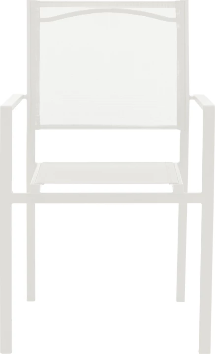 Tavolinë me karrige për terasë Valor-Confidence B set prej 3 metalik, ngjyrë e bardhë, D60x70cm