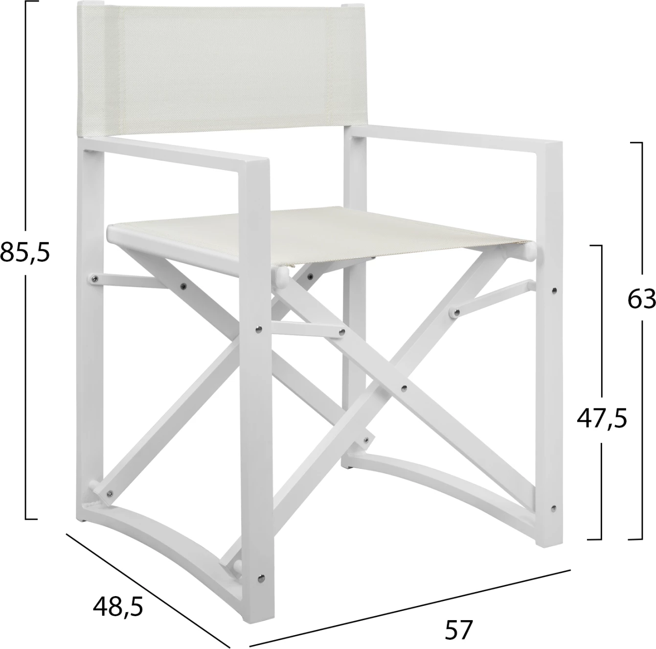 Karrige regjisori alumini DUPRE FH5094.02 ngjyrë bardhë 57x48,5x85.5Hcm