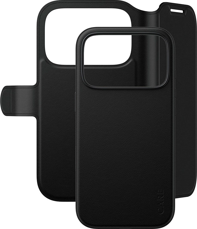 Mbështjellës me portofol PanzerGlass CARE Tango 2-in-1, MagSafe, për iPhone 18 Pro / 17 Pro, i zi