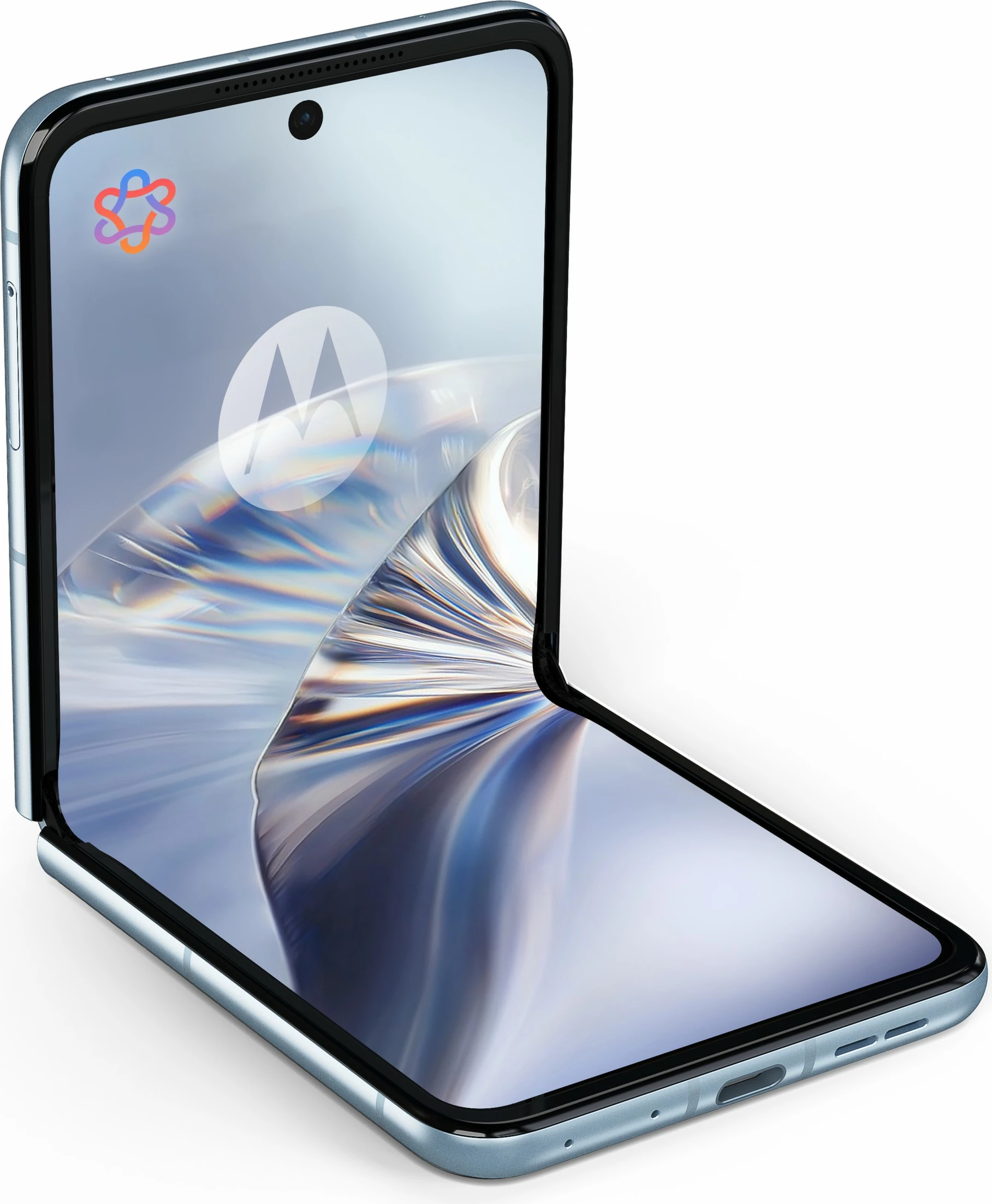 Celular Motorola razr60 + kufje Buds Loop, Swarovski Edition, blu