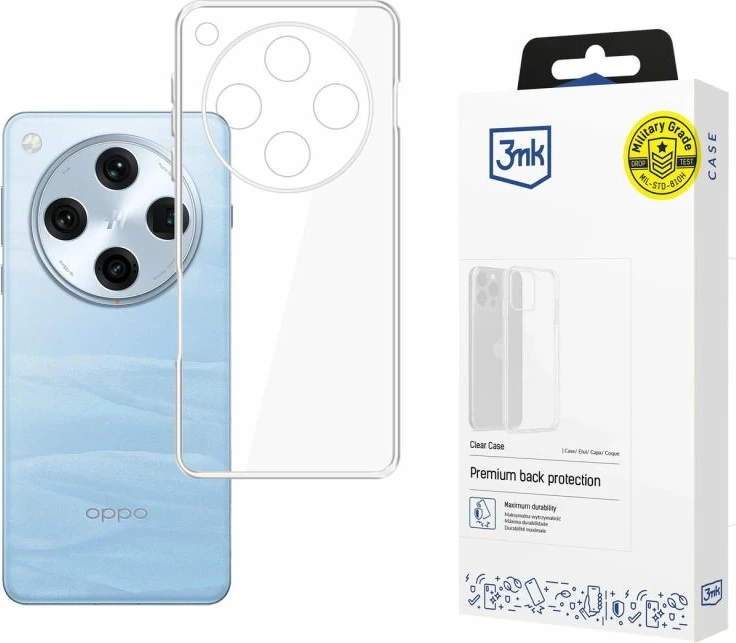 Mbrojtëse transparente 3mk Protection Clear Case për Oppo Find X8 Pro