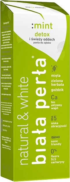 Pasta dhëmbësh pa fluoride Biała Perła Mint 75ml