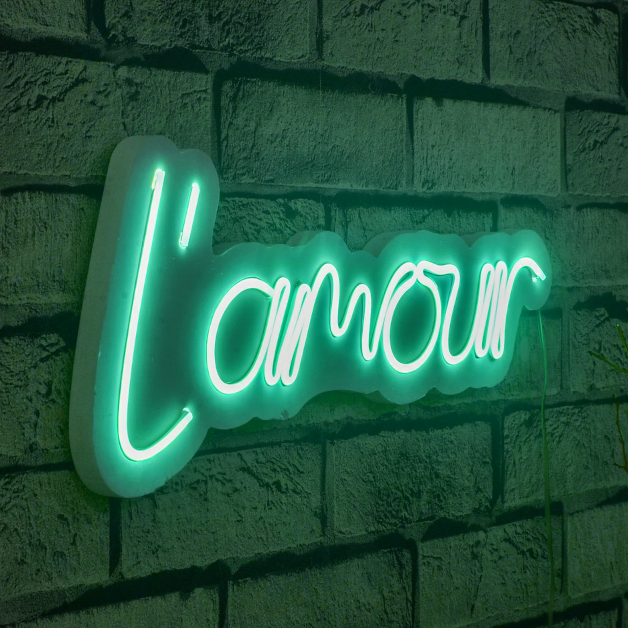 Dritë dekorative LED plastike, L'amour, ngjyrë kaltër