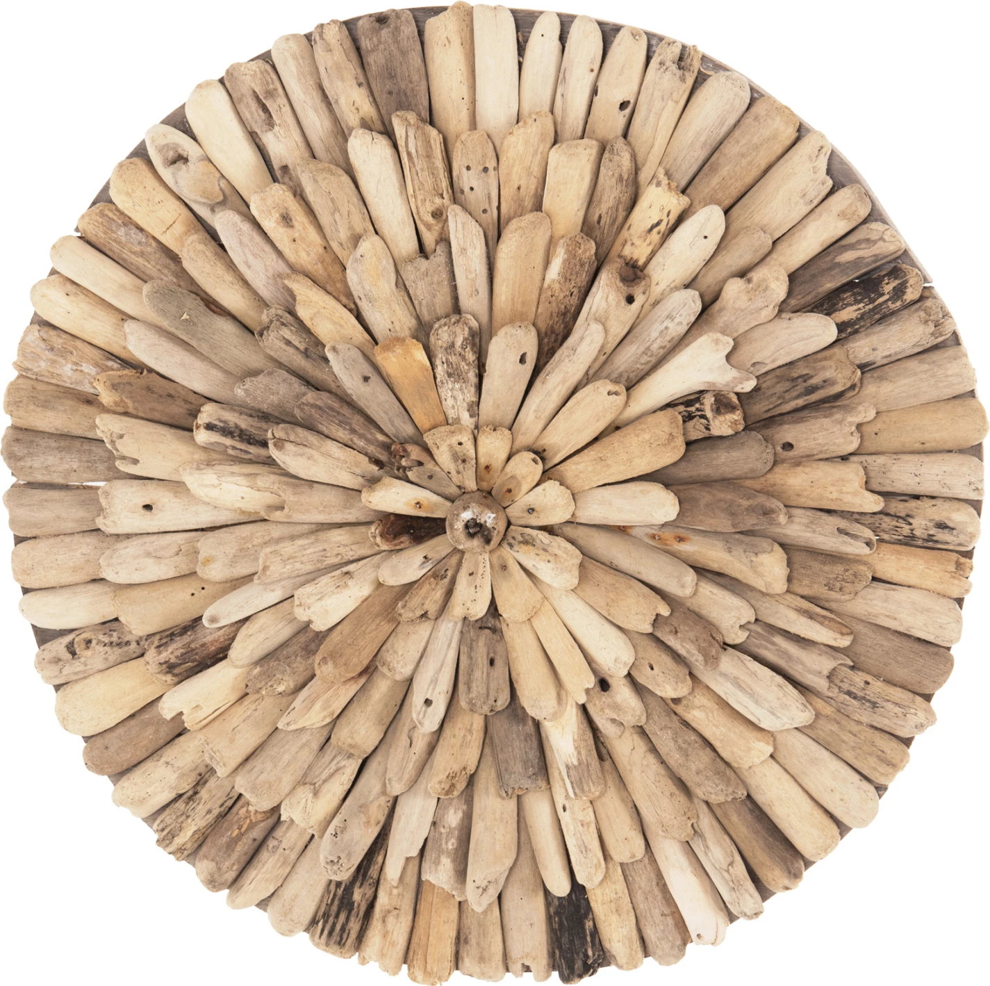 Dekorim muri rrumbullak CHIIKI FH4297 dru të sjellë nga deti natyral Φ40 cm