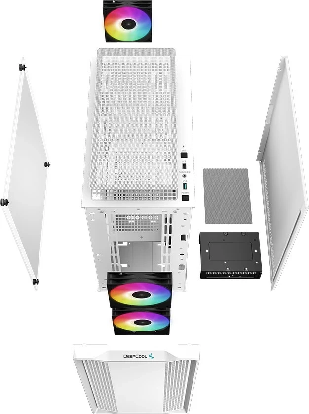 Kasë DEEPCOOL CC360 WH ARGB, Mini Tower, E bardhë