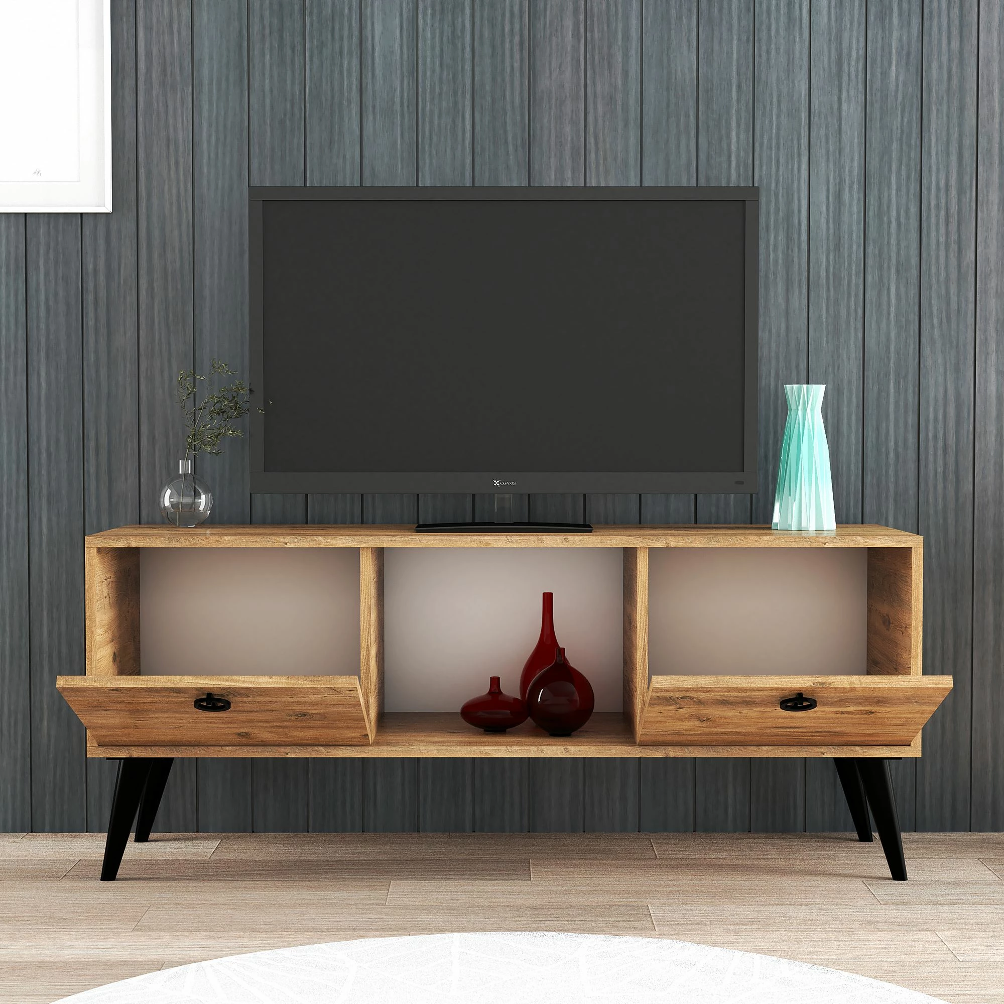Komodë TV Skye Decor, ngjyrë Atlantic Pine, Kaya