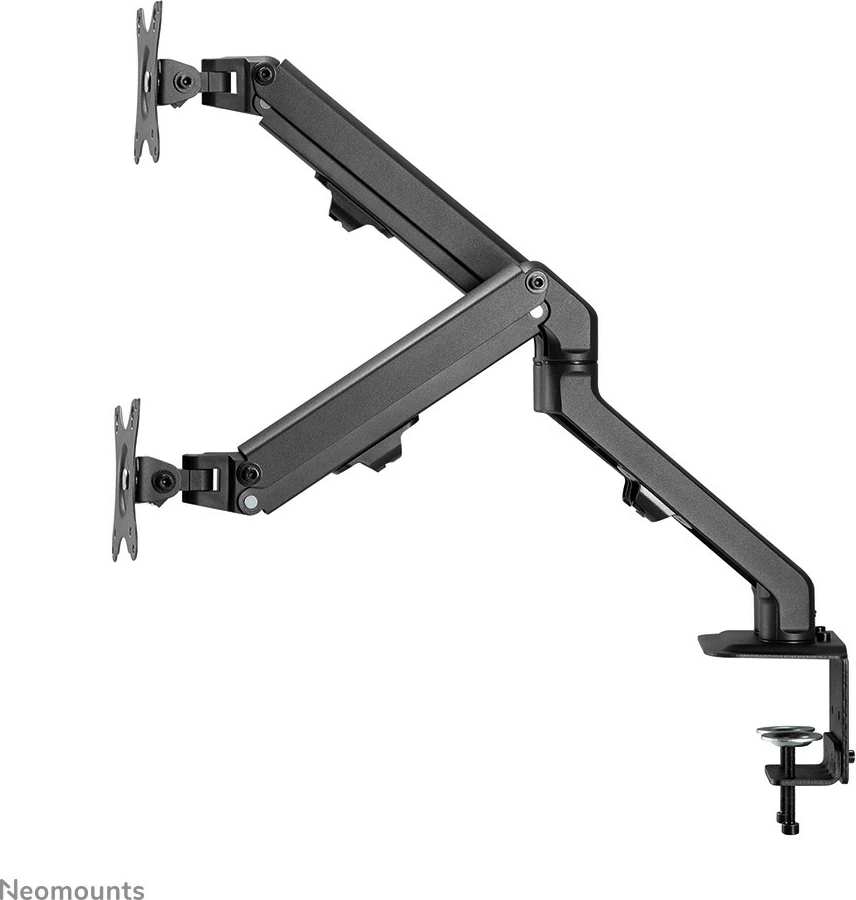 Kasë monitori Neomounts FPMA-D650DBLACK, për 2 ekrane, 17-27 inç, rregullim lartësie, ngjyrë e zezë