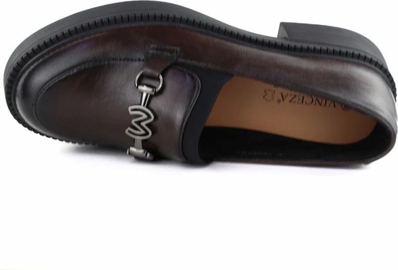 Këpucë loafers femra Vinceza 39985, burgundy