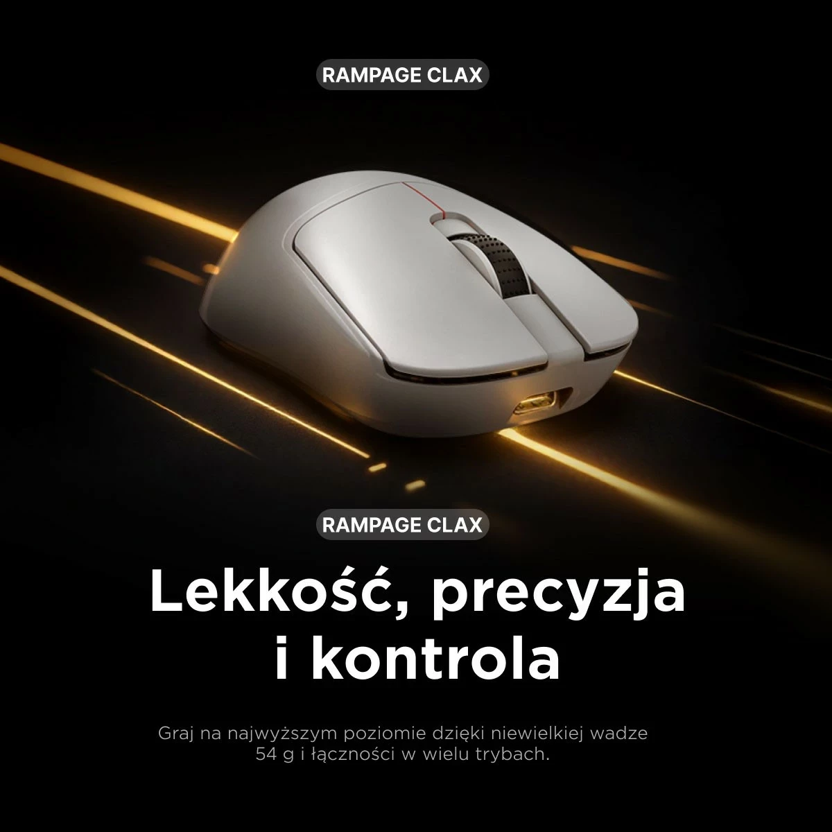 Maus Rampage Clax PAW3311, 24000 DPI, 1k Hz, Bluetooth 5.1, i bardhë