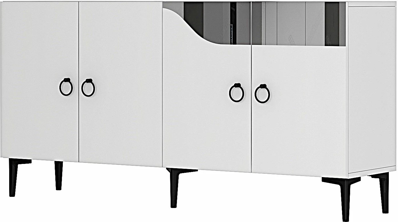 Konsol Skye Decor, Gama 150, e bardhë, argjend