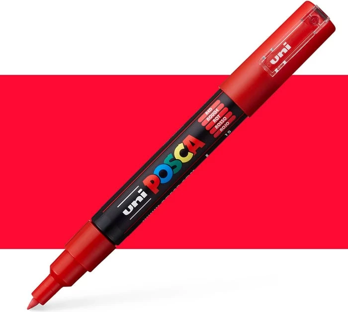 UNI POSCA PC-3M Marker – Red (E Kuqe)