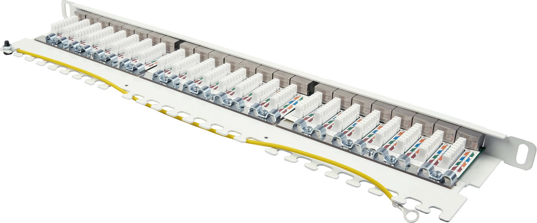 Patch panel rrjeti GoodConnections GC-N0143, 24x RJ-45, Cat6a, 0.5U, i bardhë