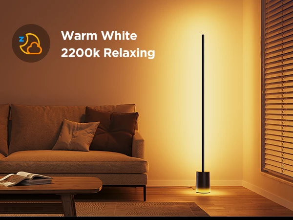 Lampë dyshemeje smart Govee Floor Lamp 2 RGBICWW, E zezë