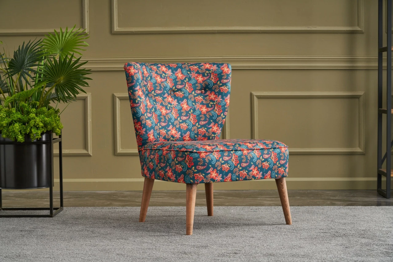 Karrige krahu Atelier del Sofa, model Viola Berjer Nergiz, shumëngjyrëshe
