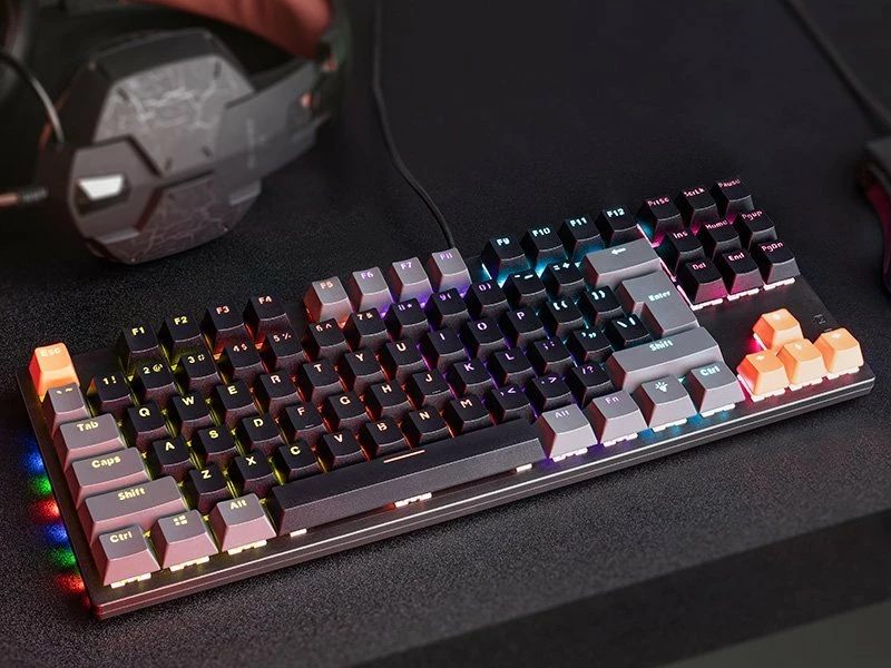 Tastierë mekanike Tracer Gamezone Blade 87 (TRAKLA47374), TKL 80%, RGB, USB me kabllo 1.5 m, e zezë