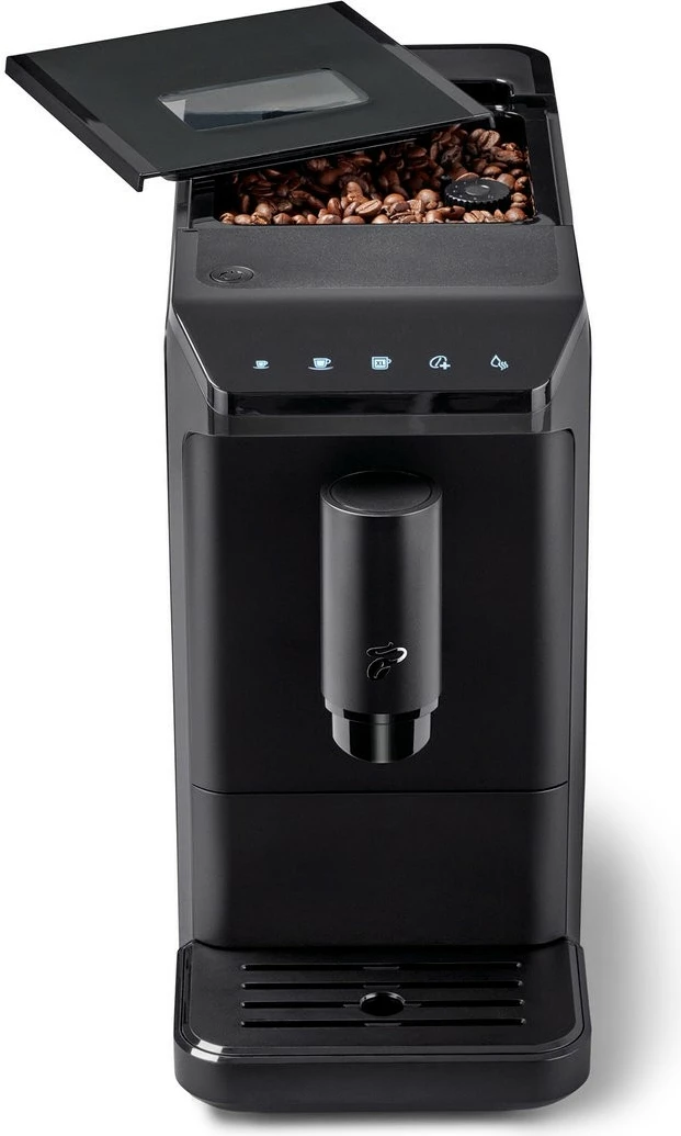 Makinë kafeje, Tchibo, Esperto Mini 648480, 19 bar, mulli çeliku, rezervuar 1.1 L, automatike, e zezë