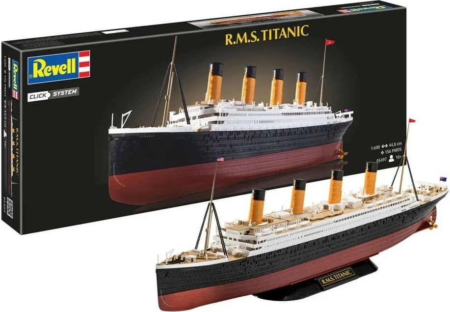 Model plastik anije, Revell RMS Titanic REV-05497, shkallë 1:600, 156 pjesë, gjatësi 44.8 cm, shumëngjyrë