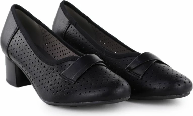 Këpucë me taka Jezzi 233-12, të zeza