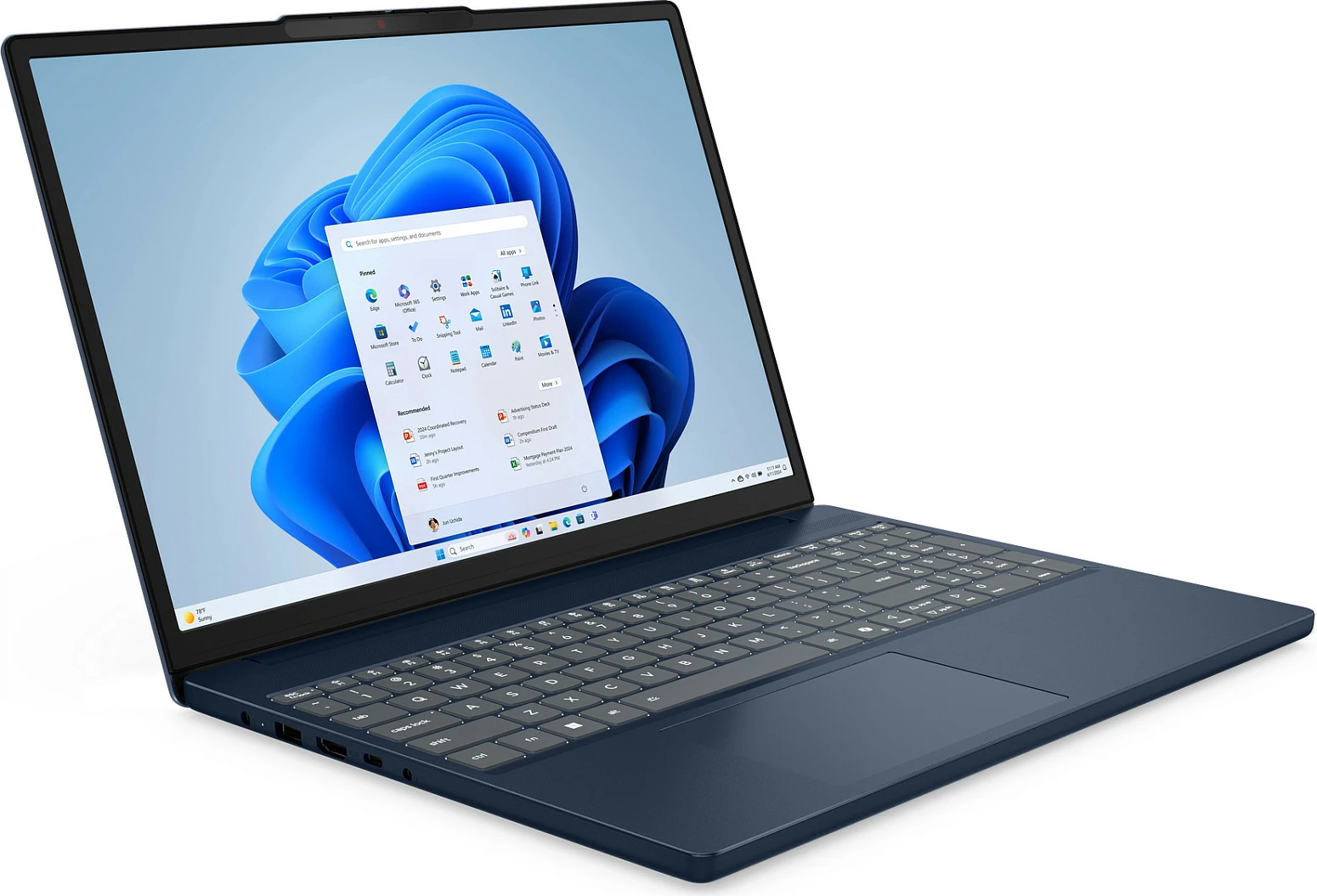 Laptop Lenovo IdeaPad 3 Slim Ryzen 5, 16GB RAM Memorje, 512GB SSD, 15.3" WUXGA, Windows 11 Home, Cosmic Blue