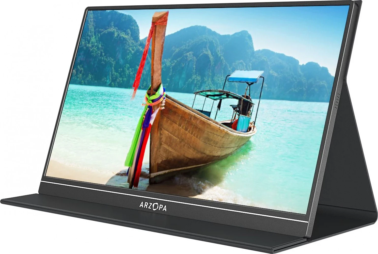 Monitor portativ Arzopa S1 TABLE 15,6", IPS, Full HD, 60 Hz, mini HDMI, USB-C, HDR, ngjyrë e zezë