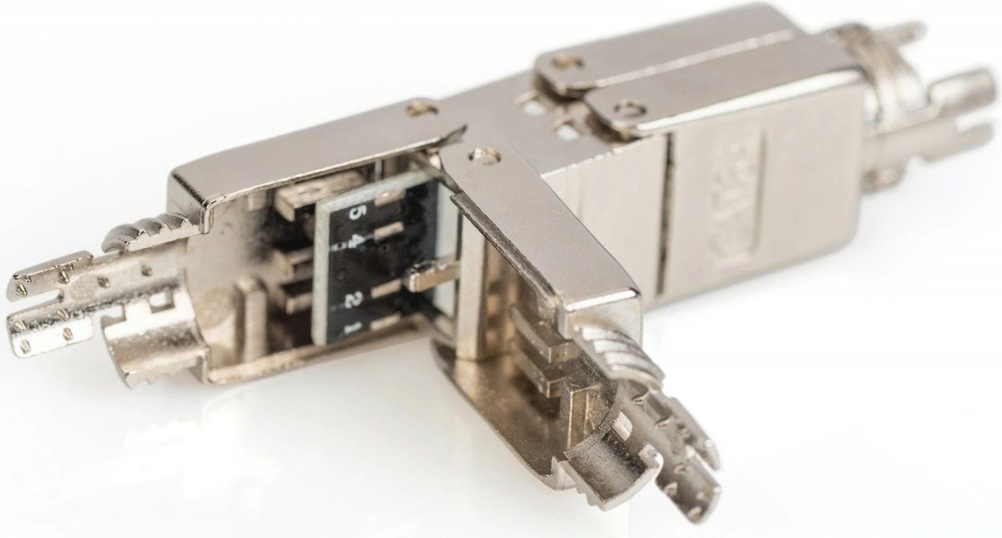 Lidhës modular rrjeti Digitus DN-93912, Cat.6A, pa vegla, metalik