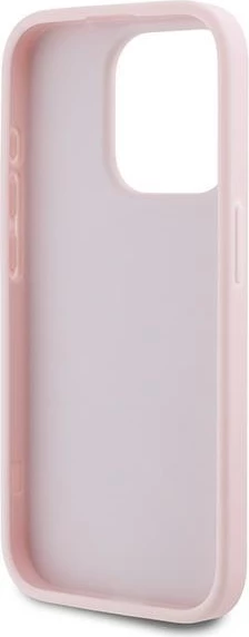 Mbështjellës Karl Lagerfeld Diagonal Quilted Script për iPhone 15 Pro Max, rozë