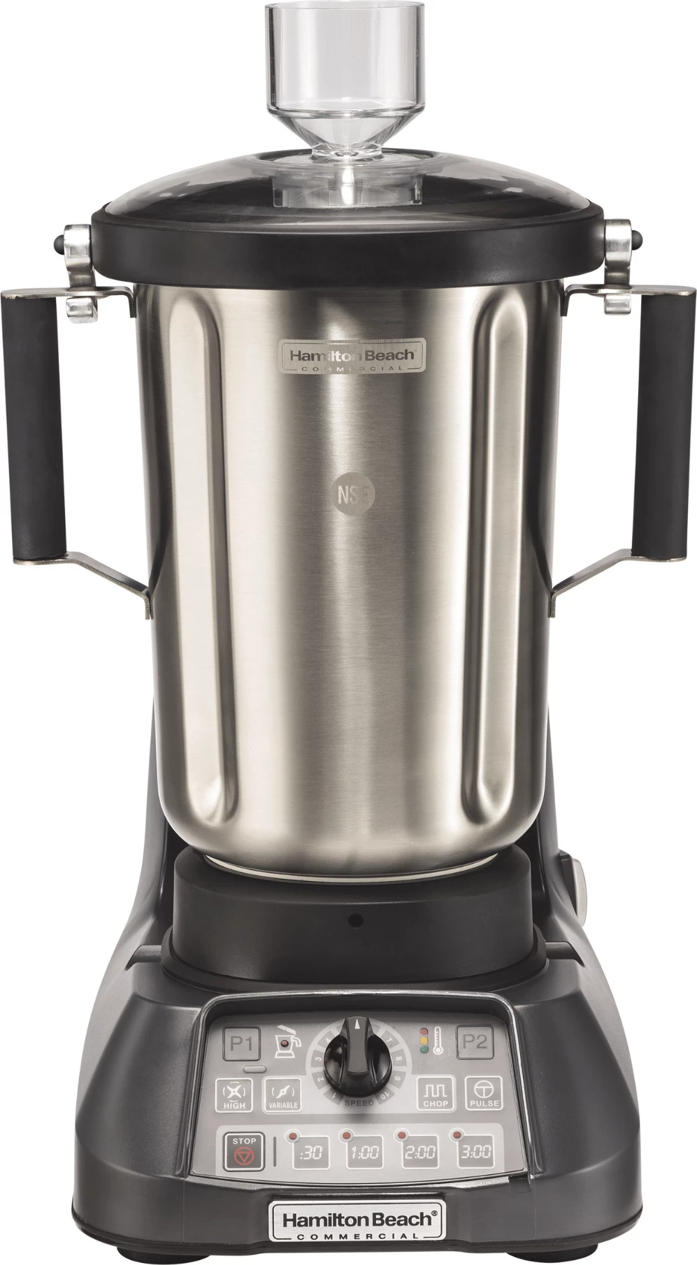 blender profesional kuzhine, Hamilton Beach Commercial, EXPEDITOR 1100SR, motor 3.5 HP, enë 4 L inox, programe dhe shpejtësi variabël, inox/zezë
