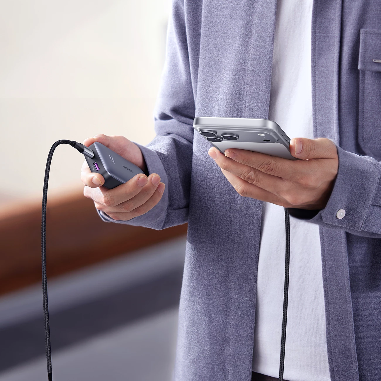 Kabllo USB-C në USB-C Ugreen 240W PD 3m E-Marker, e zezë