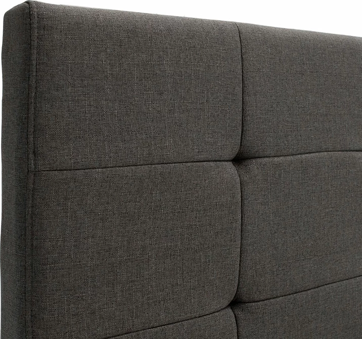 Krevat dopio Roi me hapësirë ruajtëse, ngjyrë gri e errët, 160x200cm