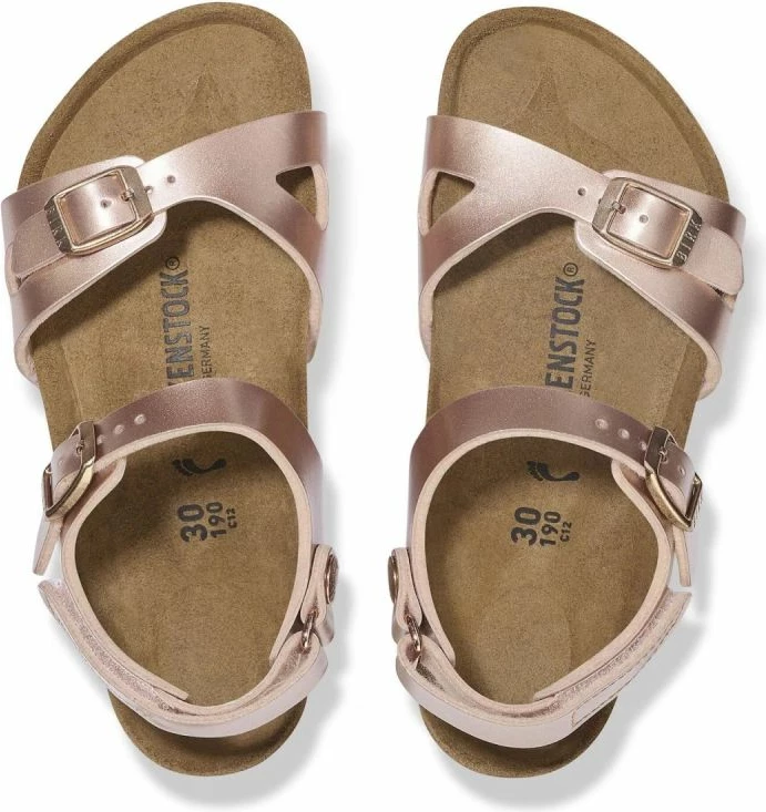 Sandale për fëmijë Birkenstock, të arta dhe rozë