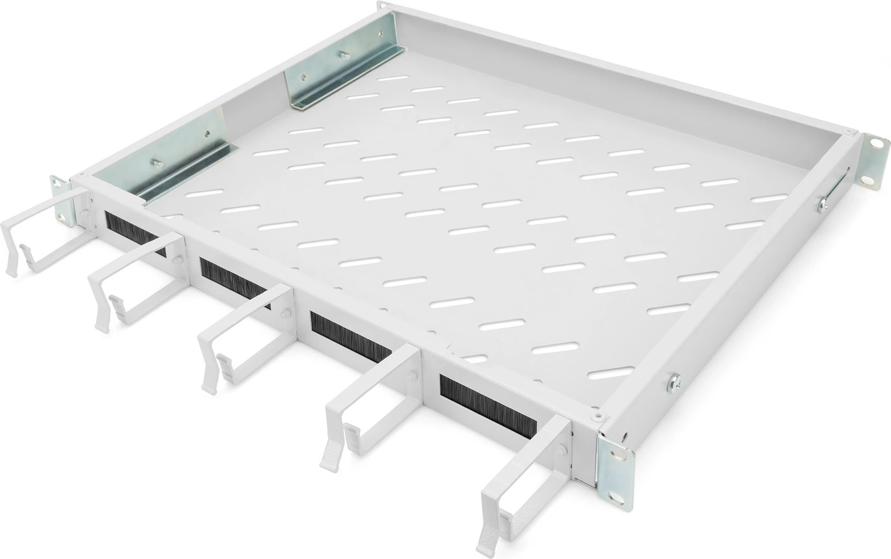 Raft për kabinet rrjeti Digitus 19" 1U, me menaxhim kabllosh, gri