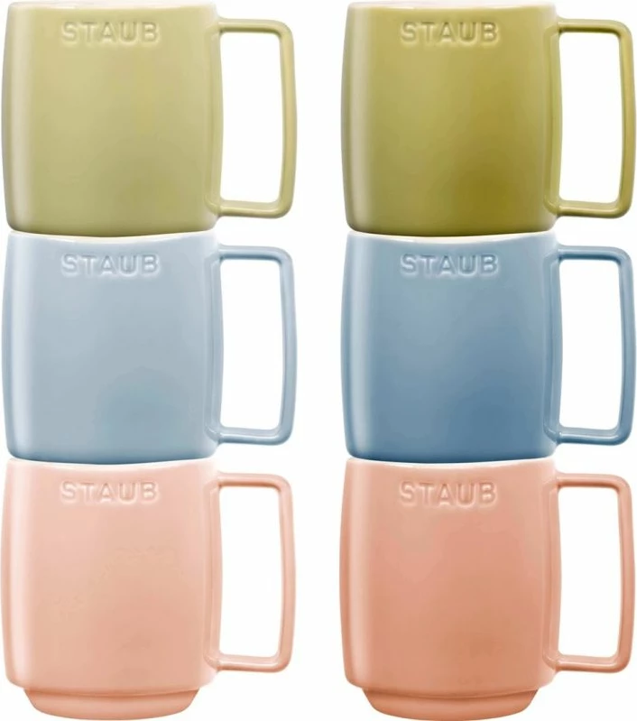 Set filxhanë qeramike STAUB 6 copë, shumëngjyrëshe 350 ml