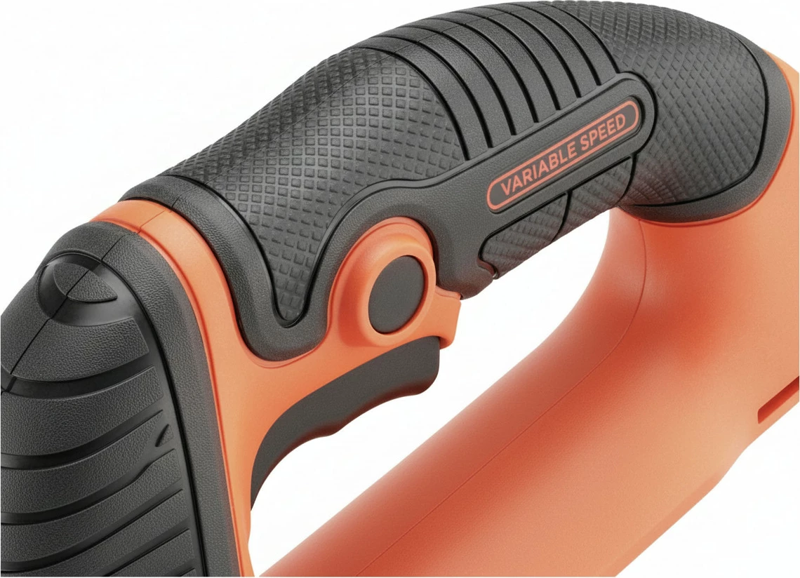 Sharrë dekupazhi Black+Decker KFBES500K, 500W, 0-3000 spm, me valixhe, portokalli/zezë