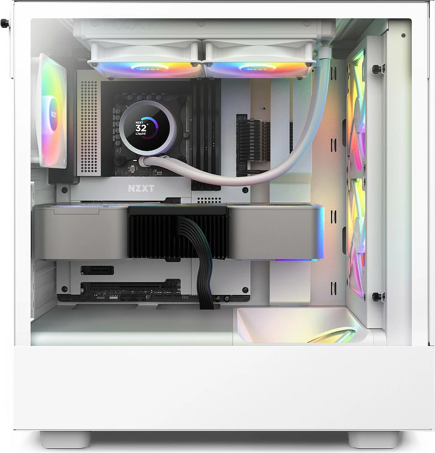Ftohës i lëngshëm AIO NZXT Kraken 240 RGB RL-KR240-W1, 240mm, me ekran, i bardhë