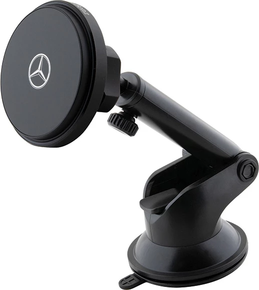 Mbajtës magnetik Mercedes Silver Star MagSafe për veturë, karikim wireless, i zi