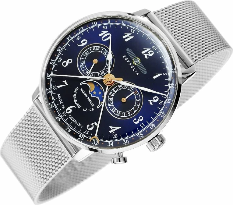 Orë dore për meshkuj Zeppelin, argjendi