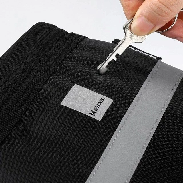 Çantë biçiklete Wozinsky WBB12BK me mbështjellës telefoni, 2L, e zezë