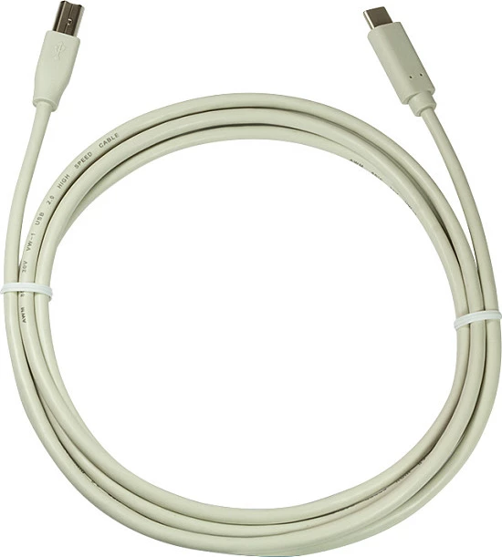 Kabllo USB LogiLink USB 2.0 Type-C në Type-B, 2 m, gri