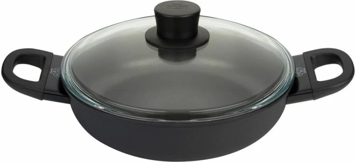 Tigan i thellë me dy doreza BALLARINI Avola 28 cm, i zi