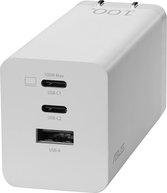 Karikues laptopi ASUS 90XB07IN-BPW010, 100W, 2x USB-C + USB-A, i bardhë