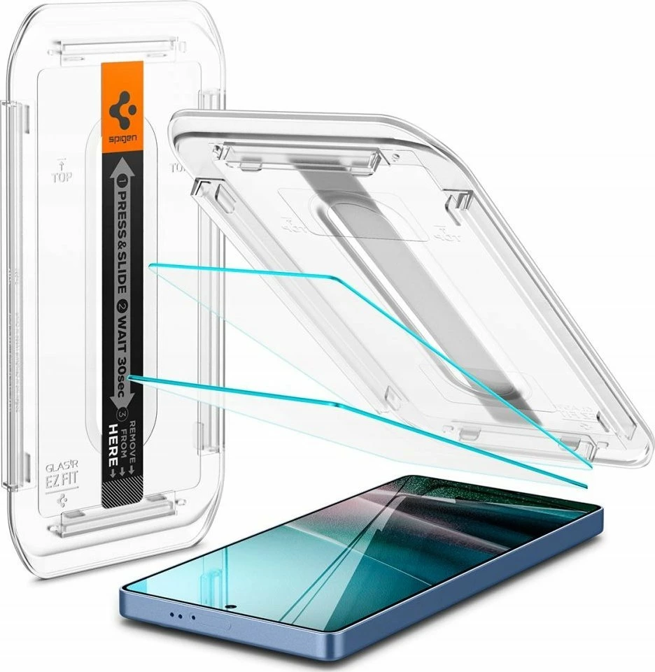 Xham i temperuar Spigen Glas.TR EZ Fit HD për Samsung Galaxy S25 Ultra, transparent, set 2 copë