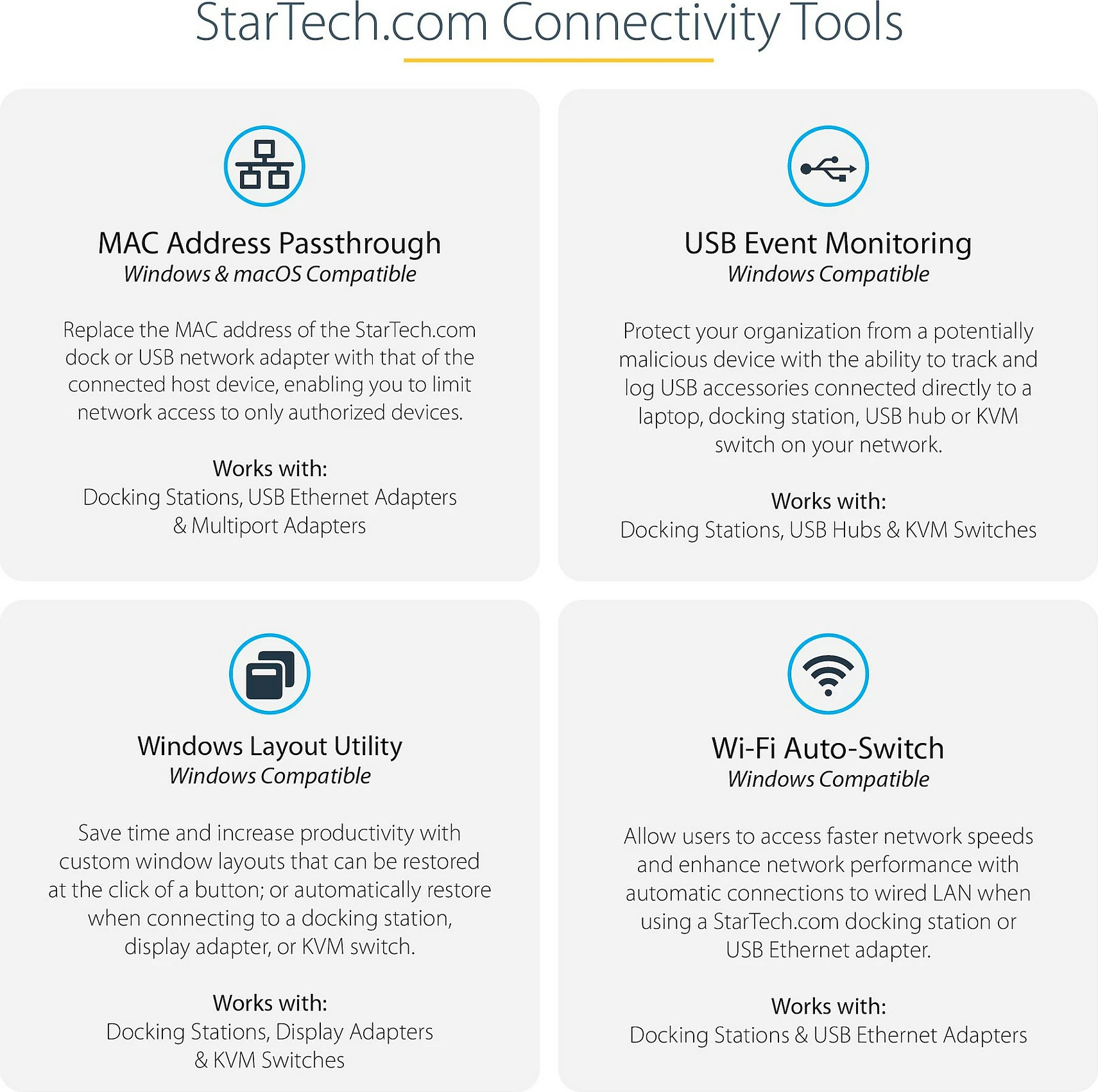 Dock USB-C StarTech, Dual DisplayPort 4K, 100W Power Delivery, GbE, 2x USB-A, gri
