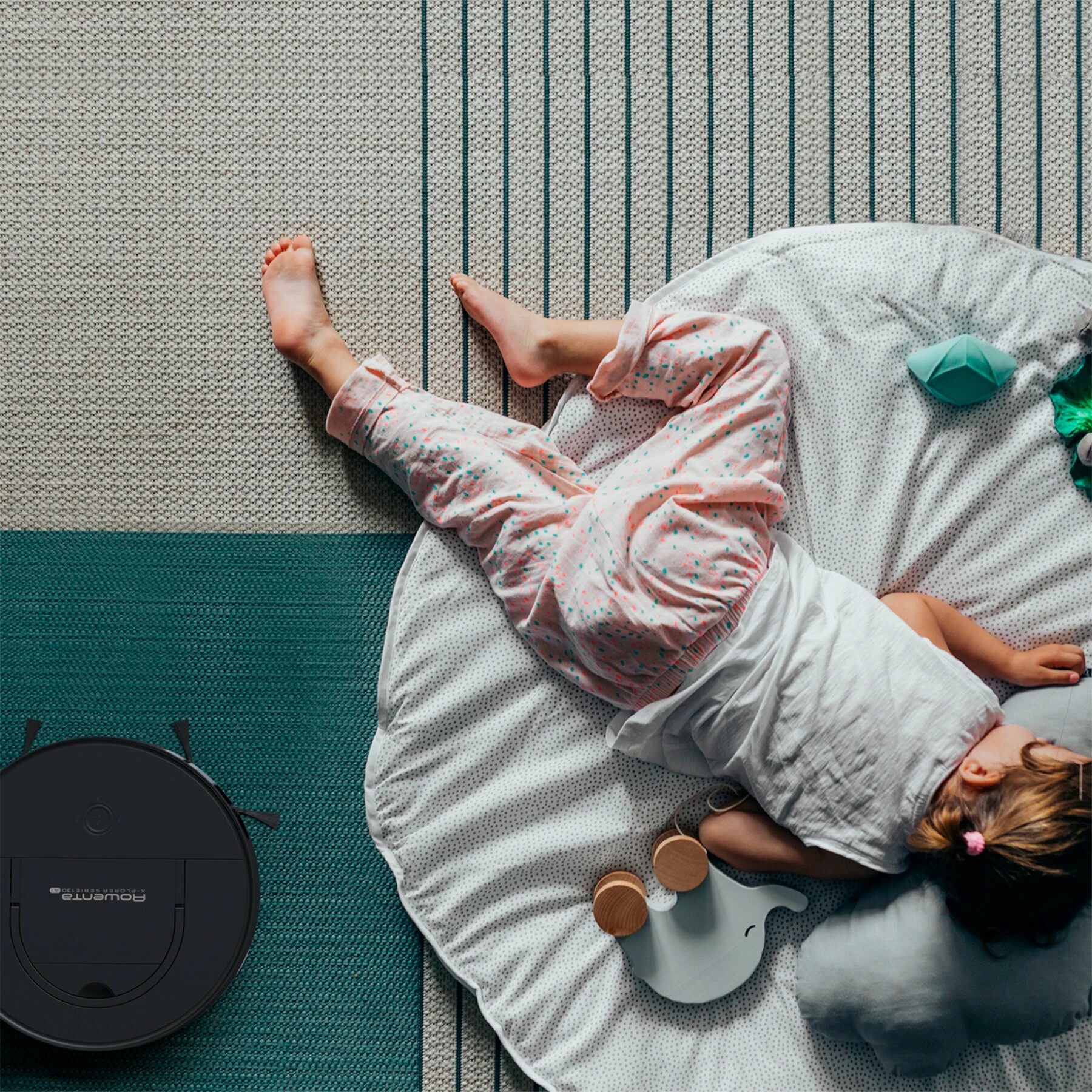 Fshesë robotike, Rowenta X-Plorer Series 130 AI RR9075WH, depozitë 0.5 L, autonomi 120 min, lartësi 8 cm