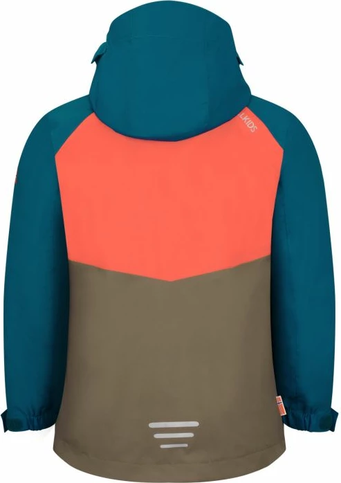 Jakne 3-në-1 për fëmijë Trollkids, e gjelbër-portokalli