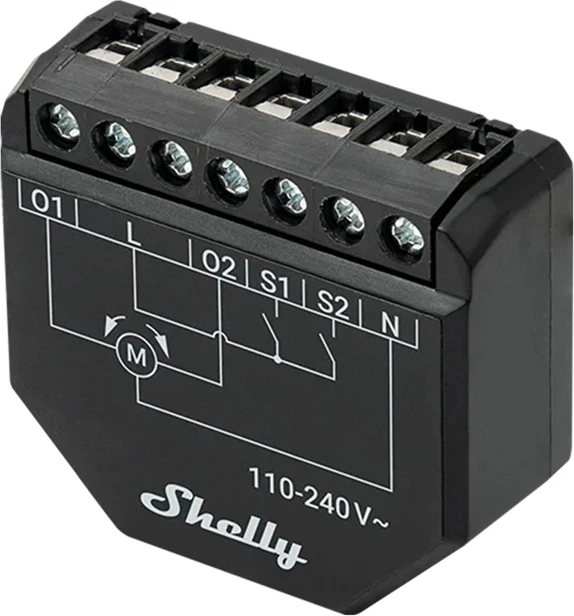 Kontrollues i roletave Shelly Shutter, Wi-Fi, Bluetooth, i zi